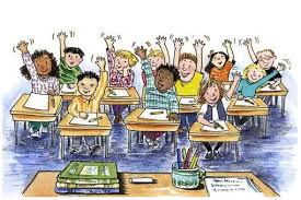Students raising hands 